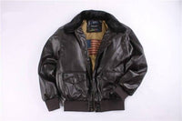 Thumbnail for Survival Gears Depot Faux Leather Coats Auburn / XS Air Force Vintage Letterman Jacket