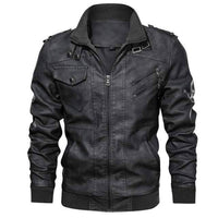 Thumbnail for Survival Gears Depot Faux Leather Coats Black Without Hood / S Casual Biker Leather Jacket