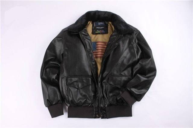 Survival Gears Depot Faux Leather Coats black / XS Air Force Vintage Letterman Jacket