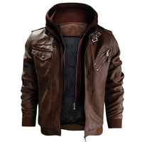 Thumbnail for Survival Gears Depot Faux Leather Coats Casual Biker Leather Jacket