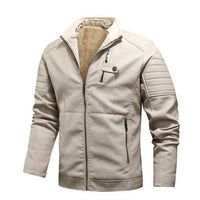 Thumbnail for Survival Gears Depot Faux Leather Coats White / S Lincoln Tactical Leather Jacket