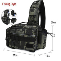 Thumbnail for Survival Gears Depot Fishing Bags Black CP Fishing Single Shoulder Tackle Bag