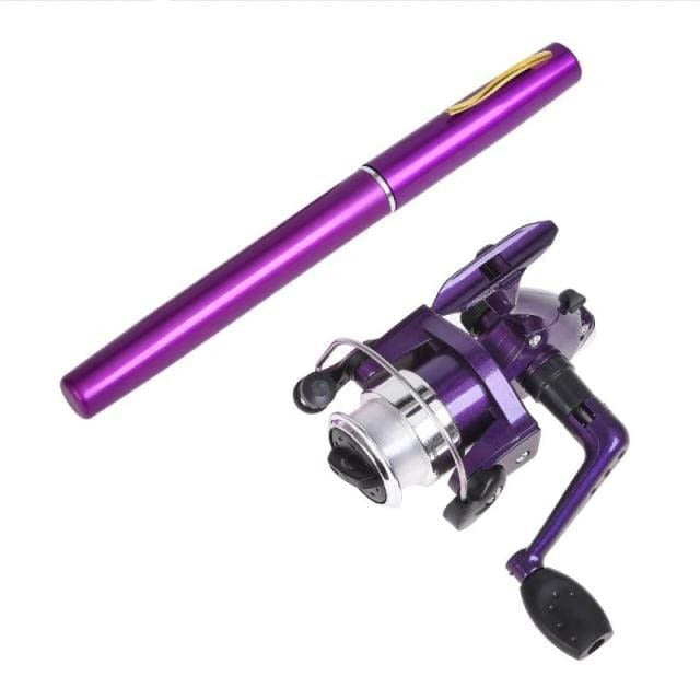 Survival Gears Depot Fishing Rods Purple Portable Pen-type Fishing Rod
