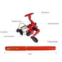 Thumbnail for Survival Gears Depot Fishing Rods Red Portable Pen-type Fishing Rod