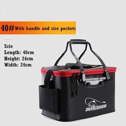 Survival Gears Depot Fishing Tackle Boxes 40cm 23L Portable Fishing Tank Bucket