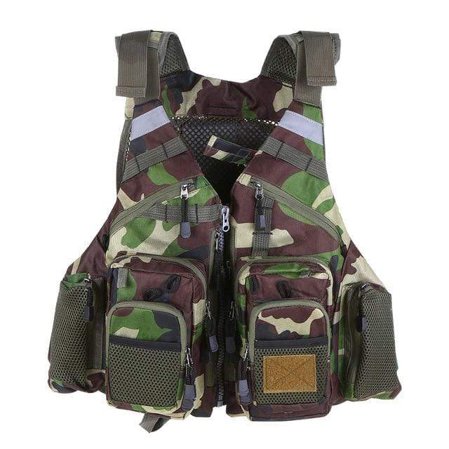 Survival Gears Depot Fishing Vests Army Green with no foam] Outdoor Sport Fishing Life Vest