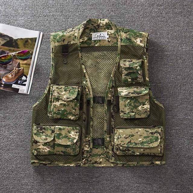 Survival Gears Depot Fishing Vests Camo Green / M Multi-Pocket Fishing Hunting Vest