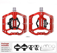 Thumbnail for Survival Gears Depot FK-150 Red SPD MTB Road Bike Pedals