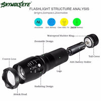 Thumbnail for Survival Gears Depot G700 X800 5000 Lumen 5 Modes Zoomable T6 LED 18650 Flashlight