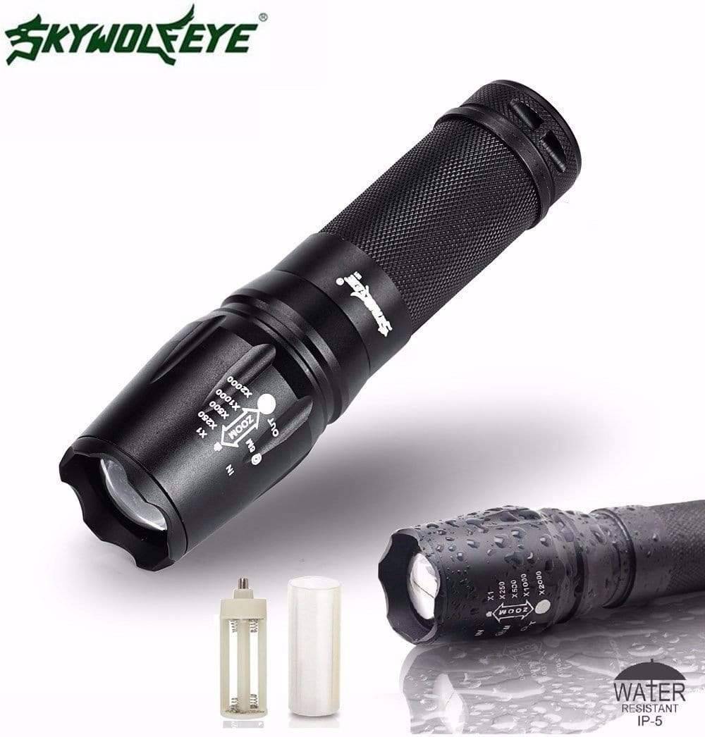 Survival Gears Depot G700 X800 5000 Lumen 5 Modes Zoomable T6 LED 18650 Flashlight