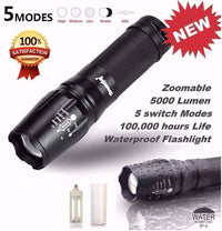 Thumbnail for Survival Gears Depot G700 X800 5000 Lumen 5 Modes Zoomable T6 LED 18650 Flashlight