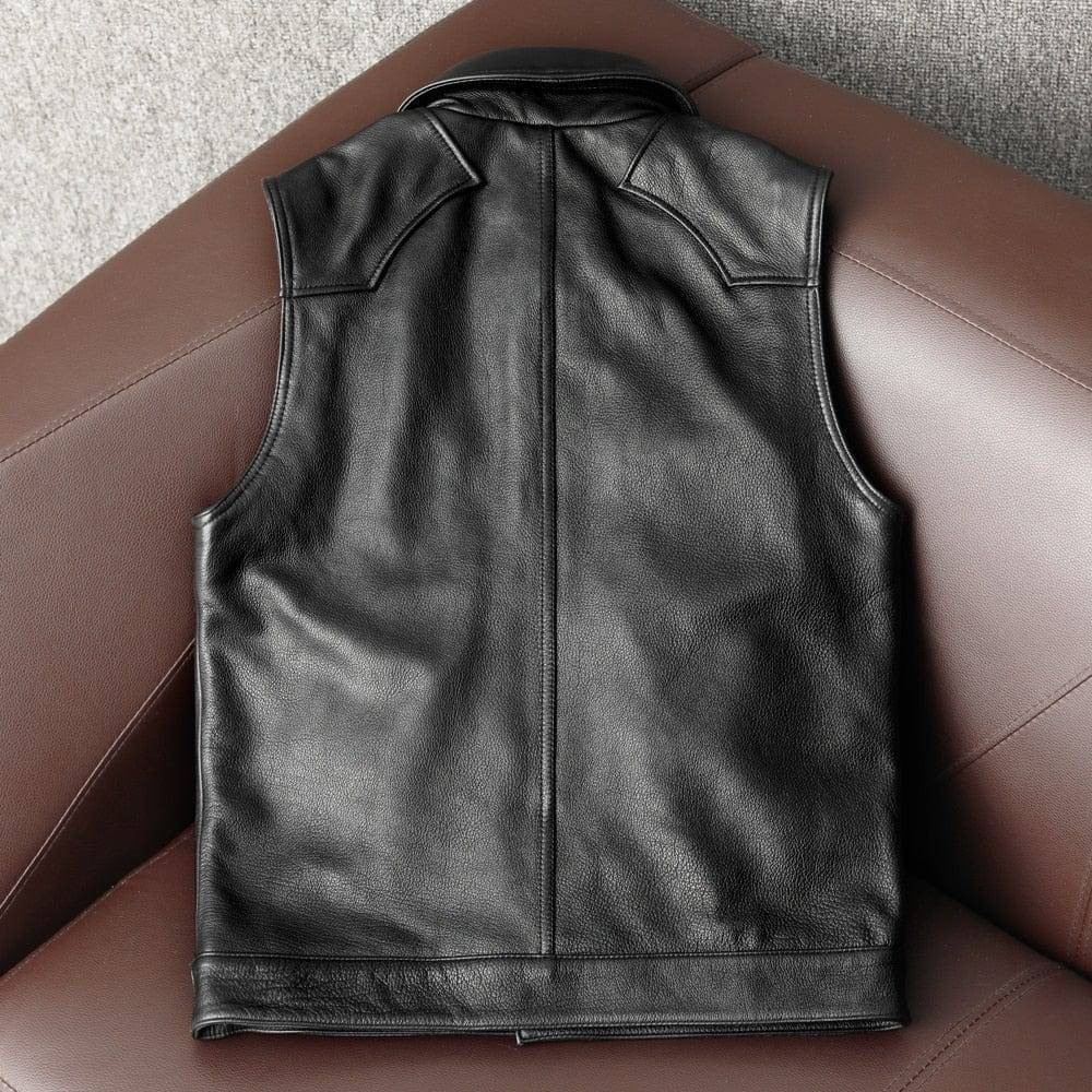 Classic Motor Rider cowhide vest for bikers1