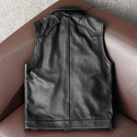 Thumbnail for Classic Motor Rider cowhide vest for bikers1