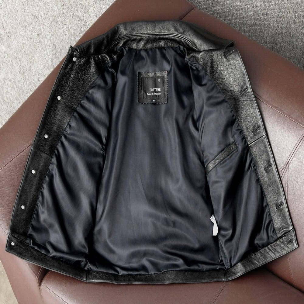 Classic Motor Rider cowhide vest for bikers3