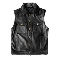 Thumbnail for Classic Motor Rider cowhide vest for bikers2