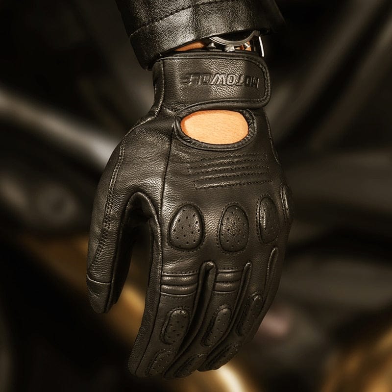 Survival Gears Depot Gloves Retro Sheepskin Leather Motorcycle Glove
