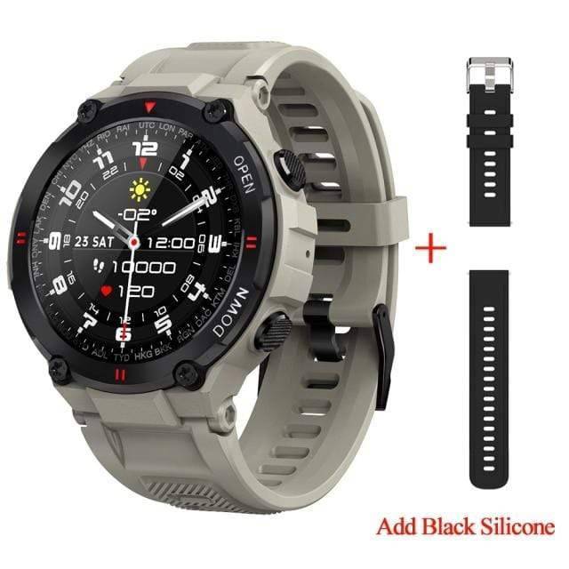 Wiio Gray Add black silicone Smart Watch Fitness Tracker
