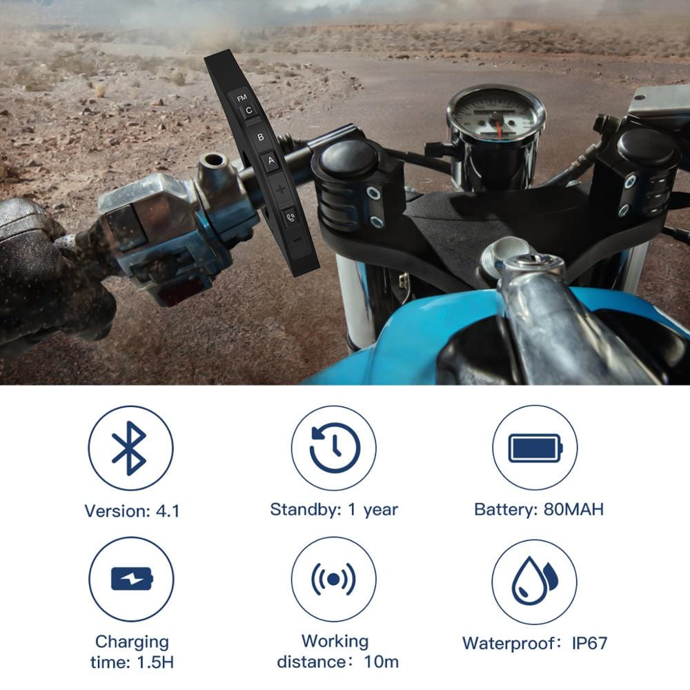 Survival Gears Depot Helmet Headsets Bluetooth 4.1 Motorcycle Walkie Talkie Remote Control