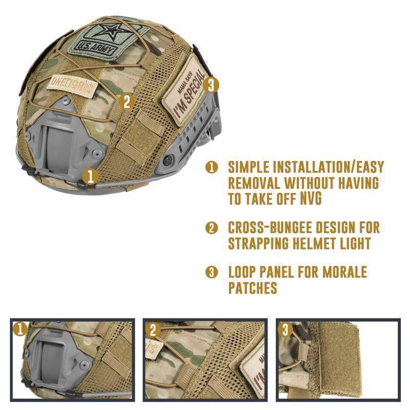 Survival Gears Depot Helmets Tactical Multicam Helmet Cover for Ops-Core