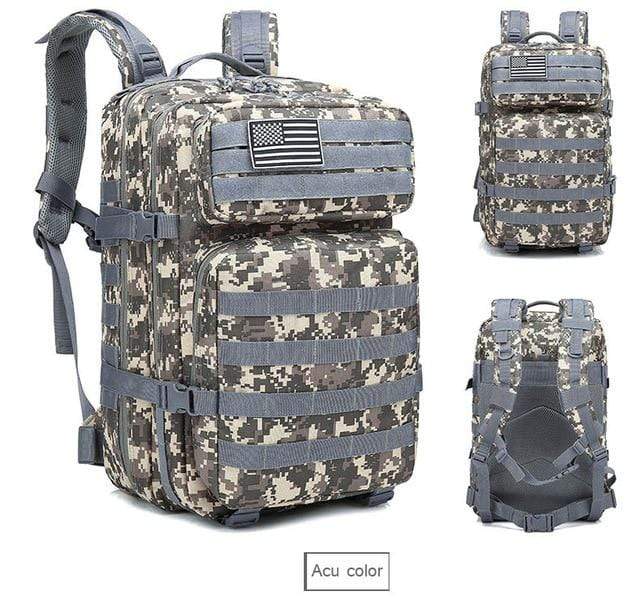 Survival Gears Depot Hiking Bags ACU 45L Military Molle Backpack Tactical Waterproof Rucksack