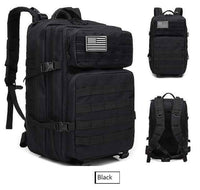 Thumbnail for Survival Gears Depot Hiking Bags Black 45L Military Molle Backpack Tactical Waterproof Rucksack