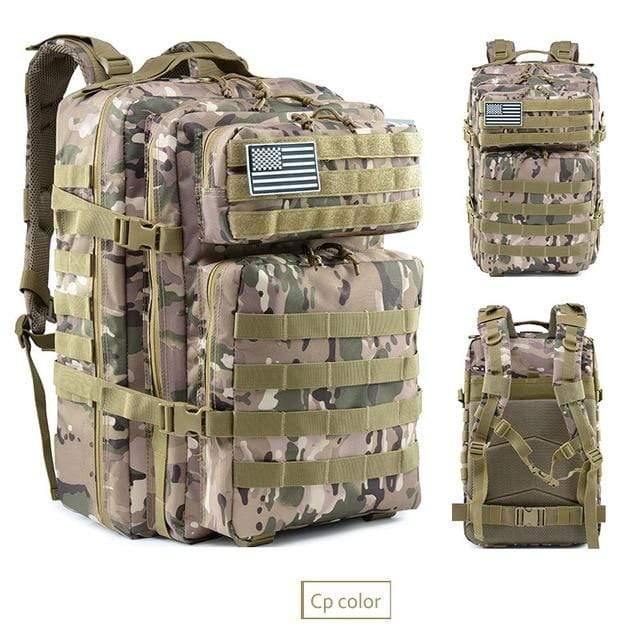Survival Gears Depot Hiking Bags CP 45L Military Molle Backpack Tactical Waterproof Rucksack