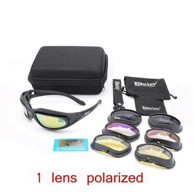 Survival Gears Depot Hiking Eyewears C5 Polarized 4 Lens Tactical Polarized Glasses