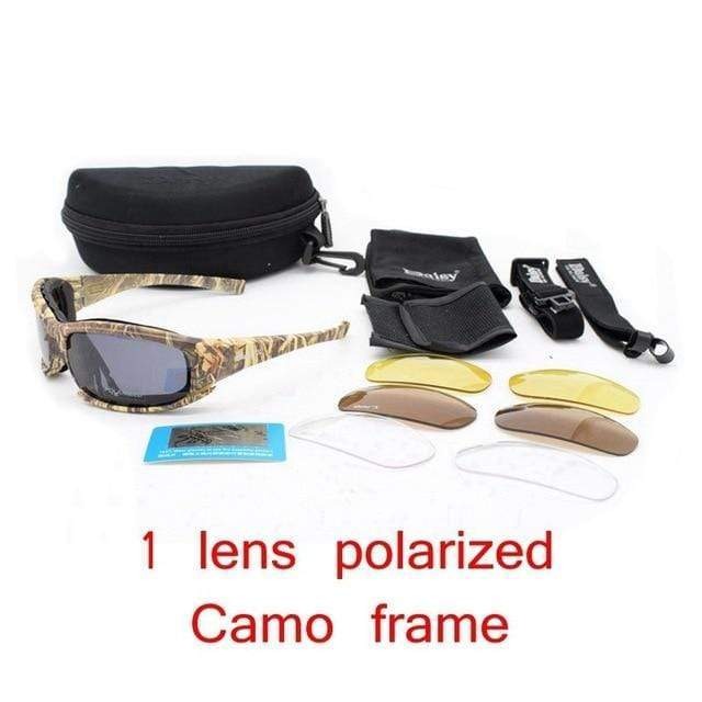 Survival Gears Depot Hiking Eyewears X7 Camo Polarzied 4 Lens Tactical Polarized Glasses