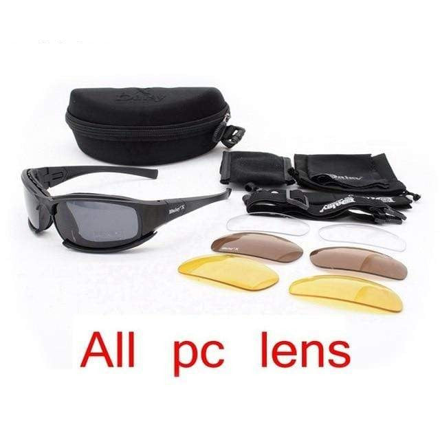 Survival Gears Depot Hiking Eyewears X7 Non Polarized 4 Lens Tactical Polarized Glasses