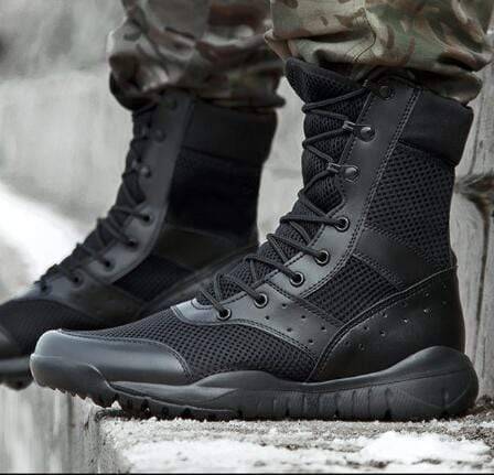 Survival Gears Depot Hiking Shoes Black Mesh / 35 Lightweight Climbing Training Tactical Boots