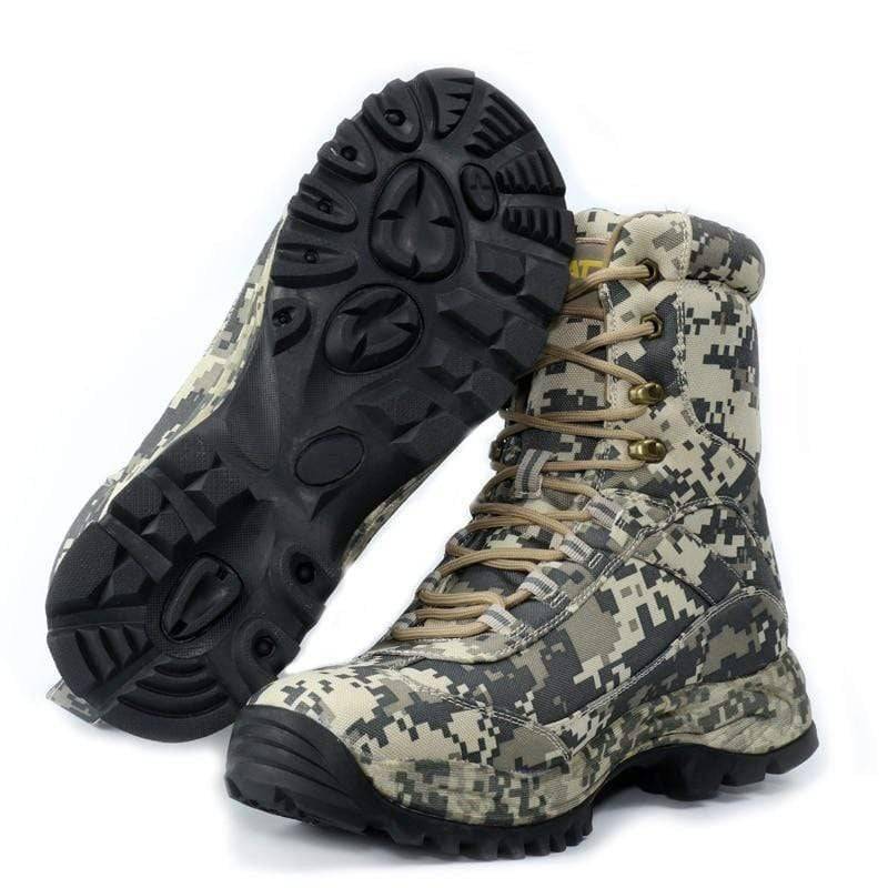 Camouflage hunting tactical boots among various outdoor, survival, hiking, camping, cycling, mountaineering, and hunting gears2