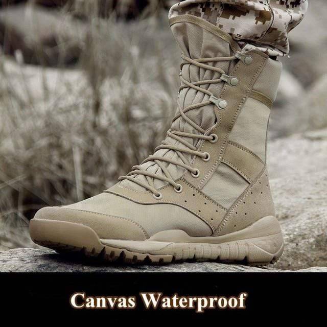 Survival Gears Depot Hiking Shoes Khaki Canvas / 35 Lightweight Climbing Training Tactical Boots