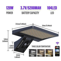 Thumbnail for Moesdal Official Store Home 120W-Remote control / China Powerful Waterproof Led Outdoor Solar Street Lamp