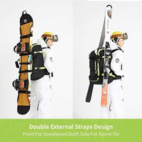 Thumbnail for Survival Gears Depot Home Fluorescent Yellow Ski Snowboard Backpack Bag