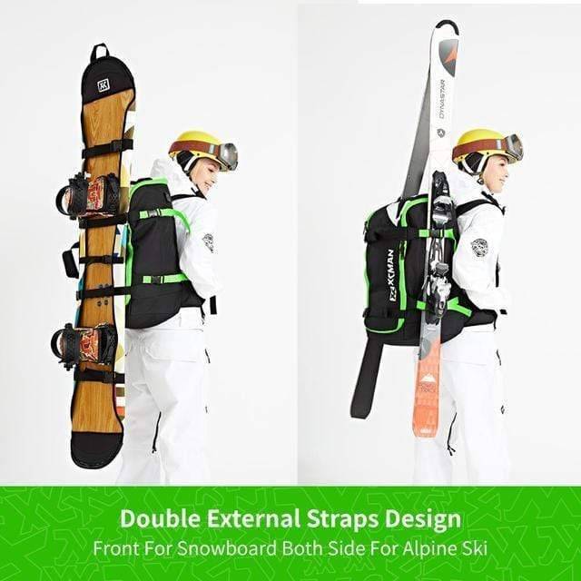 Survival Gears Depot Home Green Ski Snowboard Backpack Bag