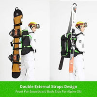 Thumbnail for Survival Gears Depot Home Green Ski Snowboard Backpack Bag