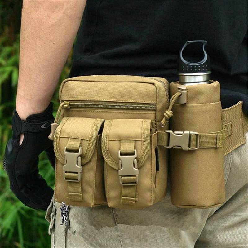 Survival Gears Depot Hunting Bags Black and hooks Tactical Hiking Water Bottle Phone Pouch