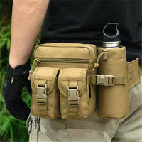 Thumbnail for Survival Gears Depot Hunting Bags Black and hooks Tactical Hiking Water Bottle Phone Pouch