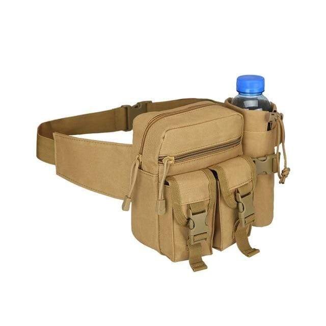 Survival Gears Depot Hunting Bags Khaki Tactical Hiking Water Bottle Phone Pouch