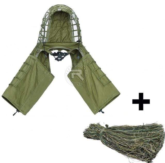 Survival Gears Depot Hunting Ghillie Suits AGM Woodland / One Size Military Sniper Ghillie Viper Hood Ghillie Suit Foundation
