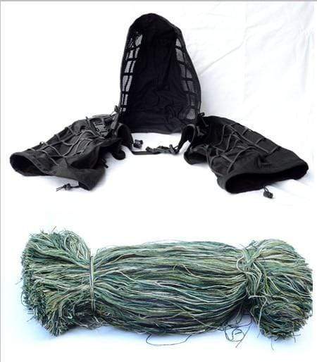 Survival Gears Depot Hunting Ghillie Suits Black Woodland / One Size Military Sniper Ghillie Viper Hood Ghillie Suit Foundation