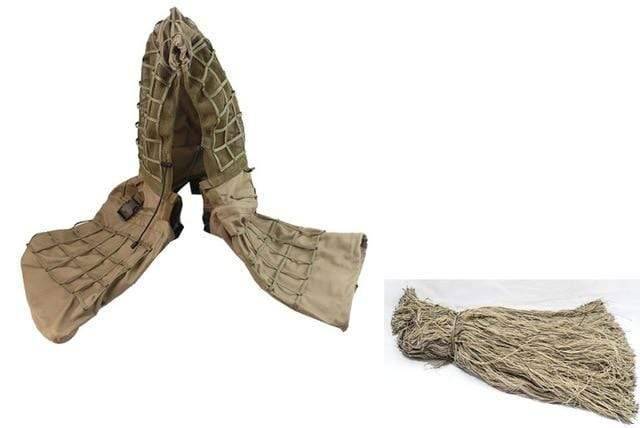 Survival Gears Depot Hunting Ghillie Suits Brown Desert / One Size Military Sniper Ghillie Viper Hood Ghillie Suit Foundation