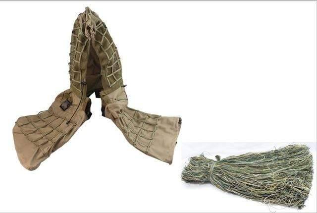 Survival Gears Depot Hunting Ghillie Suits Brown Woodland / One Size Military Sniper Ghillie Viper Hood Ghillie Suit Foundation