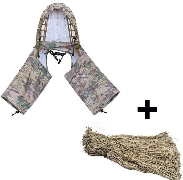 Survival Gears Depot Hunting Ghillie Suits CP Desert / One Size Military Sniper Ghillie Viper Hood Ghillie Suit Foundation