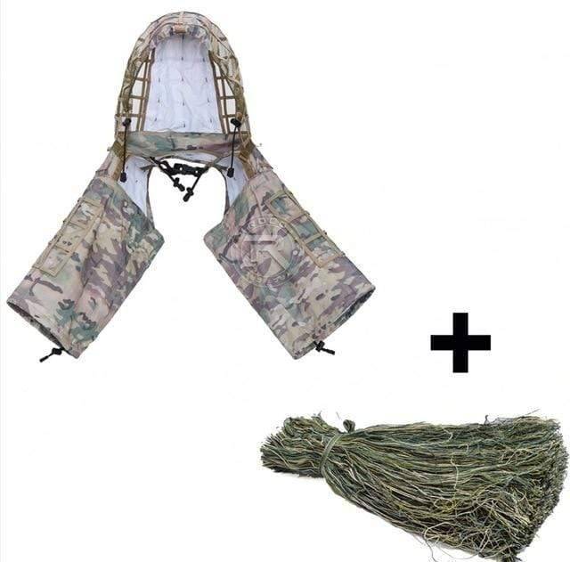 Survival Gears Depot Hunting Ghillie Suits CP Wooddland / One Size Military Sniper Ghillie Viper Hood Ghillie Suit Foundation