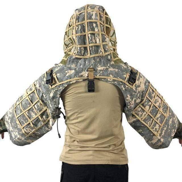 Survival Gears Depot Hunting Ghillie Suits RIPSTOP ACU / One Size Military Sniper Ghillie Viper Hood Ghillie Suit Foundation