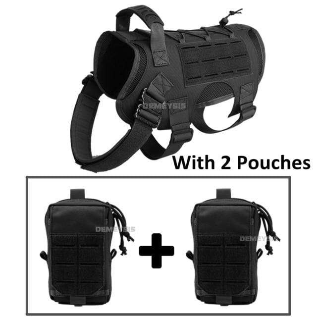 Survival Gears Depot Hunting Vests black set2 / 15-30KG Military Service Dog Vest