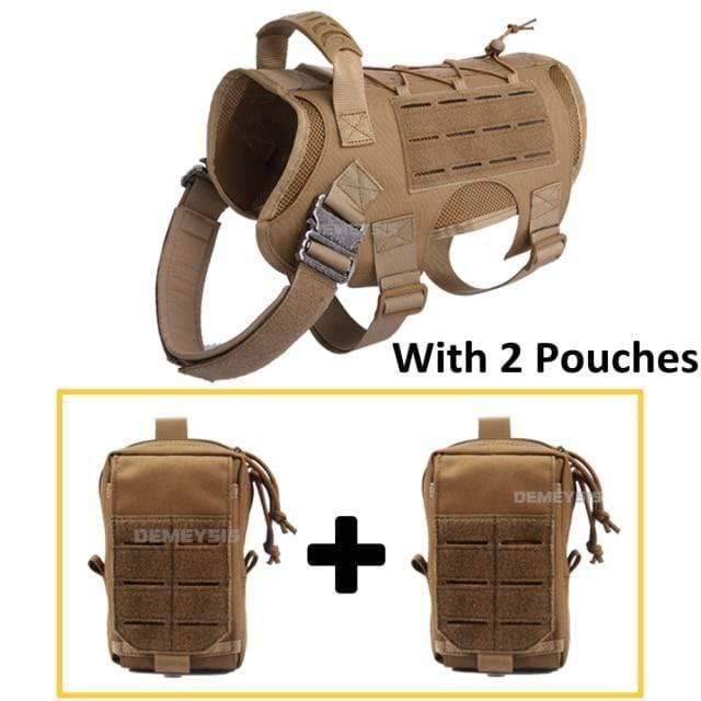 Survival Gears Depot Hunting Vests tan set2 / 15-30KG Military Service Dog Vest