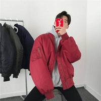 Thumbnail for norman dragon china Store Jackets Red Thick / XXS Military Flight Bomber Jacket