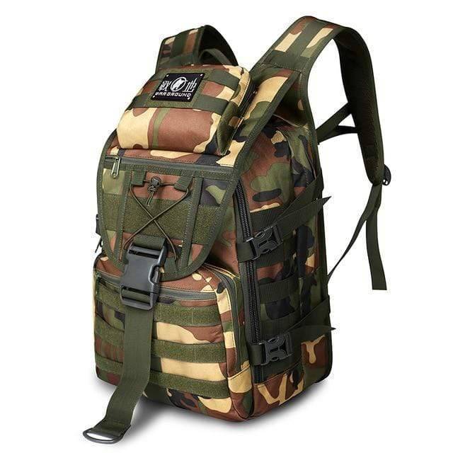Wiio Jungle Camouflage / 30 - 40L Mens Tactical Backpack/Pouch